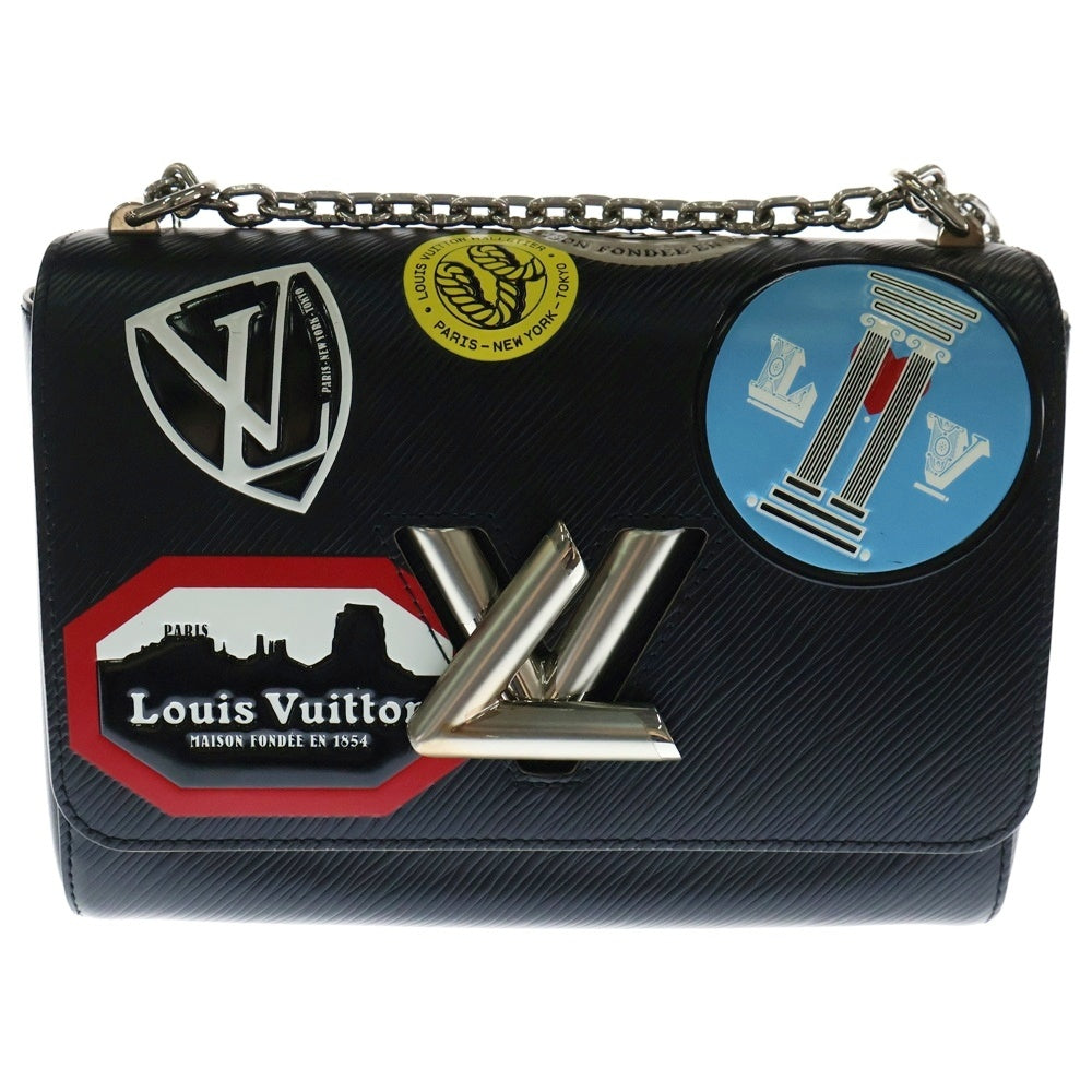 LOUIS VUITTON(ルイヴィトン) エピ ツイストMM ワールドツアー ワッペン ノワール レザー チェーン ショルダーバッグ M52105