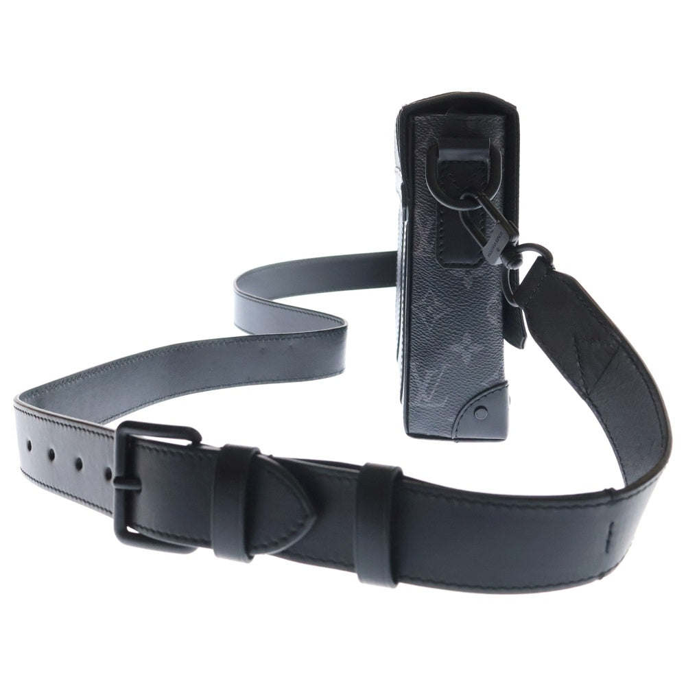 LOUIS VUITTON(ルイヴィトン) トリヨンモノグラム トランクメッセンジャーPM ショルダーバッグ ブラック ブラック金具 レザー×PVC M57726
