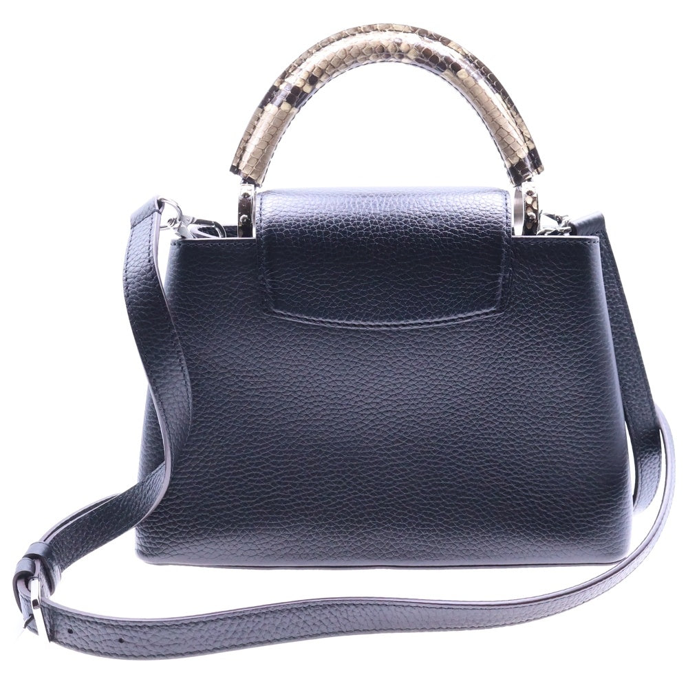 LOUIS VUITTON(ルイヴィトン) カプシーヌMM ノワール 2WAYバッグ ハンドバッグ ショルダーバッグ ブラック シルバー金具 トリヨンレザー×エキゾチックレザー M92800