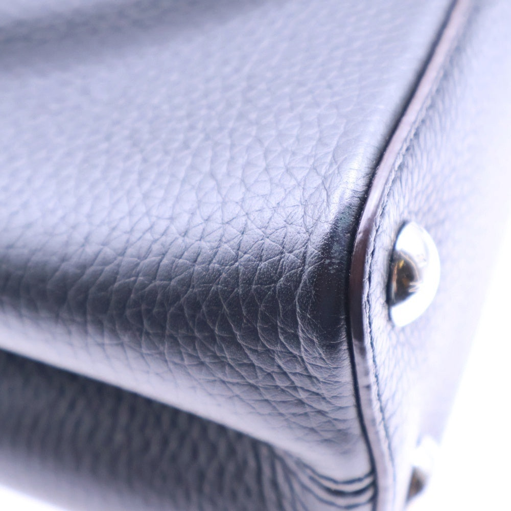 LOUIS VUITTON(ルイヴィトン) カプシーヌMM ノワール 2WAYバッグ ハンドバッグ ショルダーバッグ ブラック シルバー金具 トリヨンレザー×エキゾチックレザー M92800
