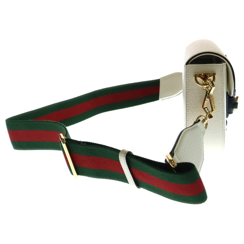 GUCCI(グッチ) ×adidas ホースビット 1955 ショルダーバッグ ホワイト レザー 658574