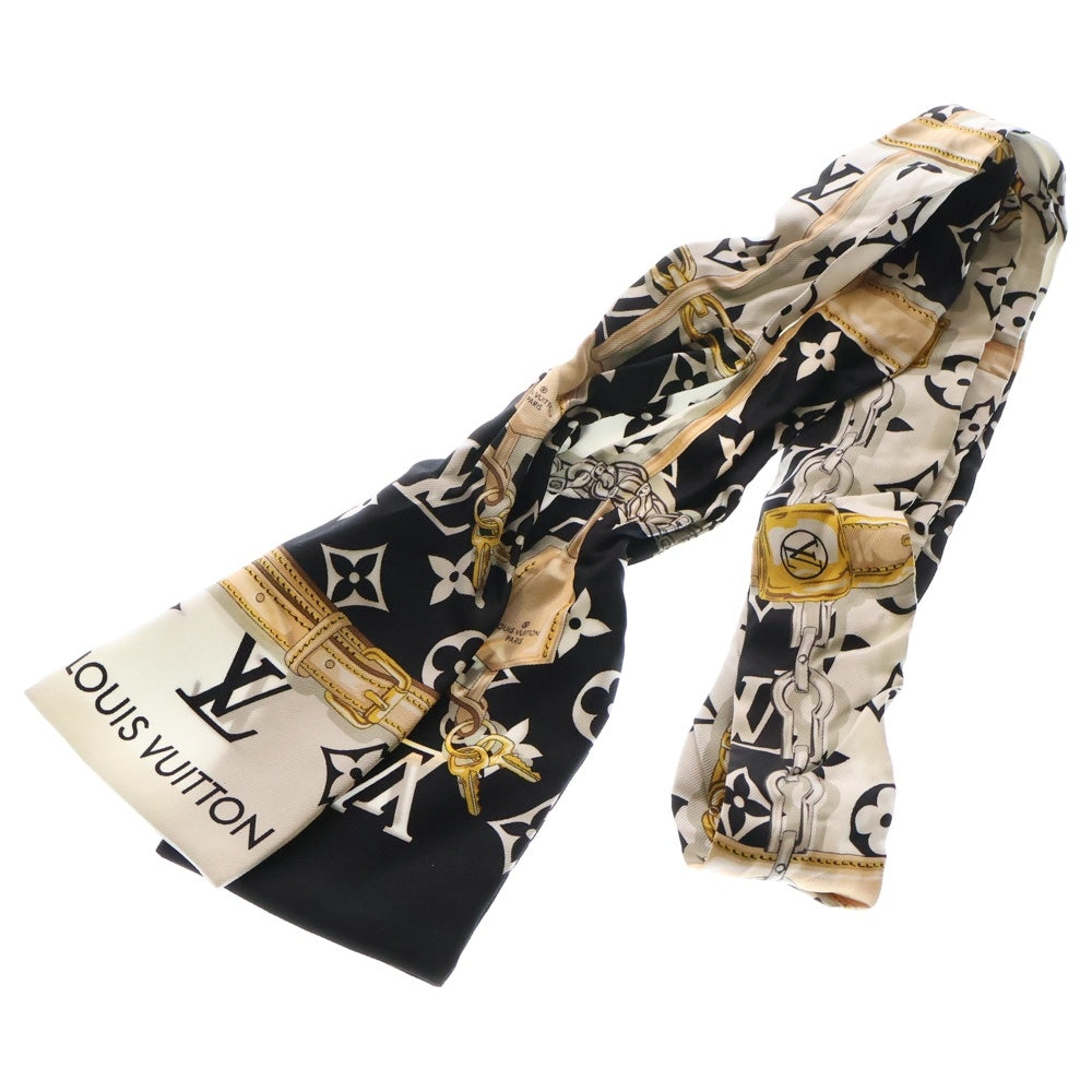 LOUIS VUITTON(ルイヴィトン) バンドー モノグラム コンフィデンシャル ストール スカーフ ブラック×ホワイト M78656