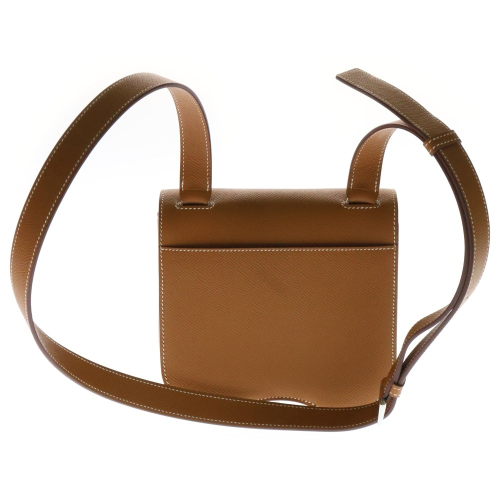 HERMES(エルメス) デッラ・カヴァッレリアミニ II ゴールド エプソン ショルダーバッグ シルバー金具 K刻印