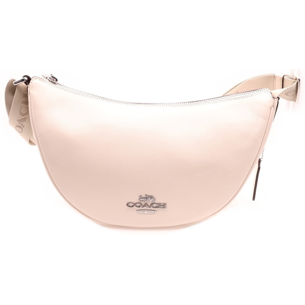 COACH(コーチ) ペース ロゴプレート ショルダーバッグ シルバー金具 ベージュ/アイボリー CT644