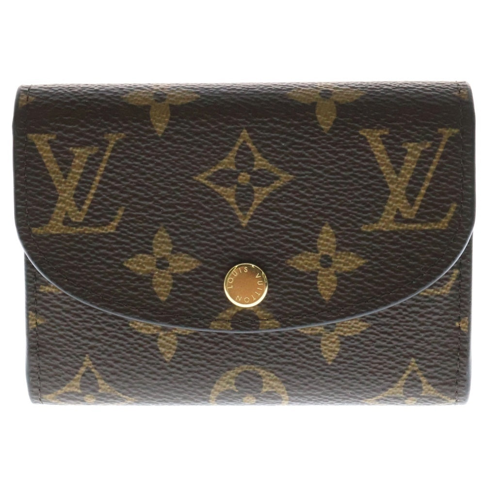 LOUIS VUITTON(ルイヴィトン) モノグラム ポルトモネ・ロザリ ローズバレリーヌ ブラウン PVC コンパクトウォレット 財布 ICタイプ M62361