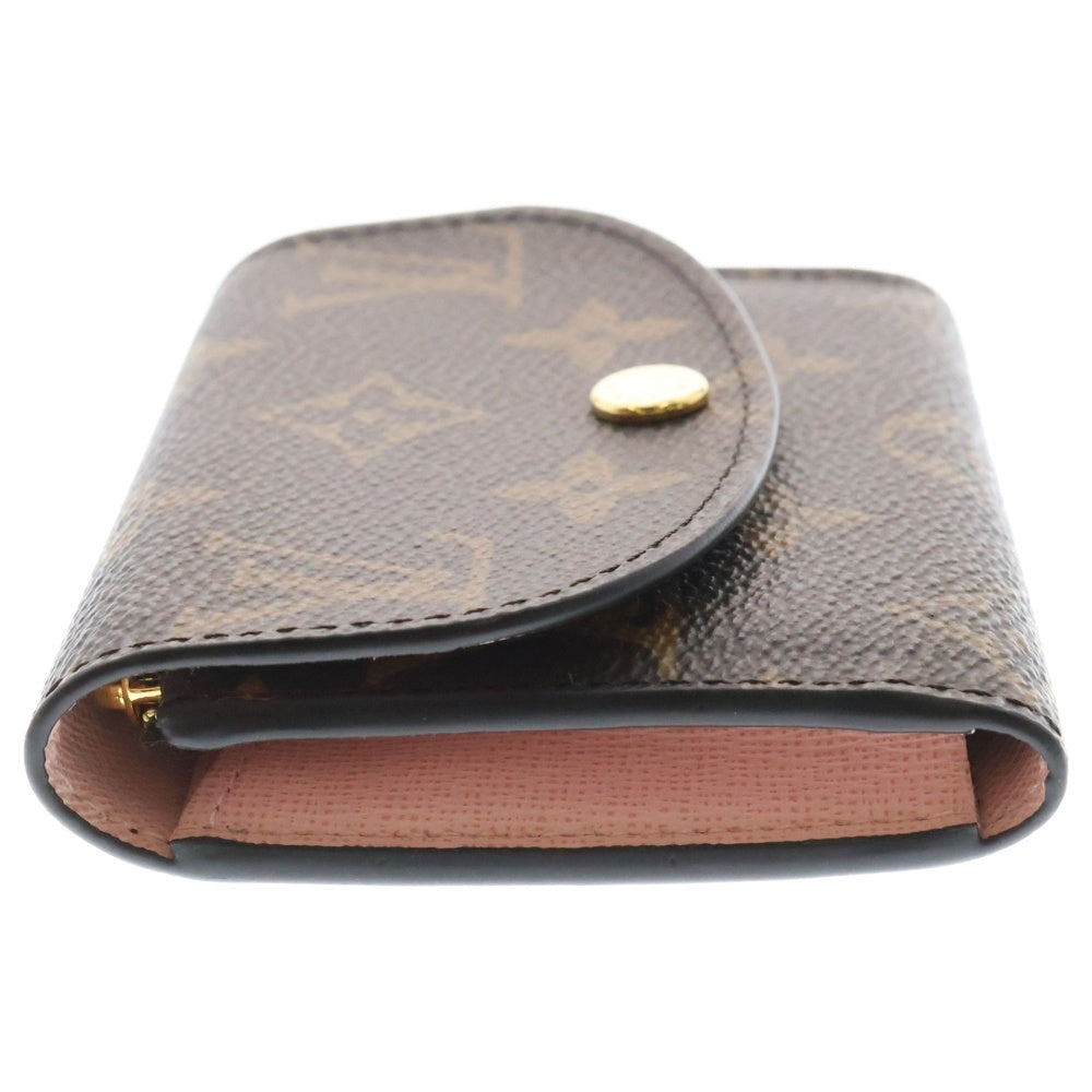LOUIS VUITTON(ルイヴィトン) モノグラム ポルトモネ・ロザリ ローズバレリーヌ ブラウン PVC コンパクトウォレット 財布 ICタイプ M62361