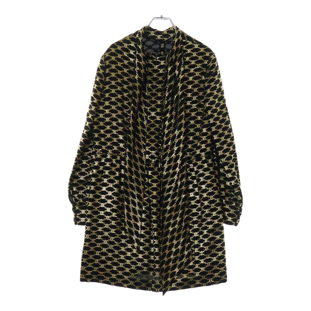 CELINE(セリーヌ) トリオンフ ボウタイ シルクドレス ワンピース ブラック×ゴールド 2R380805F レディース