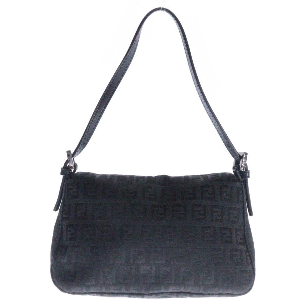 FENDI(フェンディ) マンマバケット ミニ ズッキーノ ハンドバッグ ミニバッグ ブラック シルバー金具 8BR180