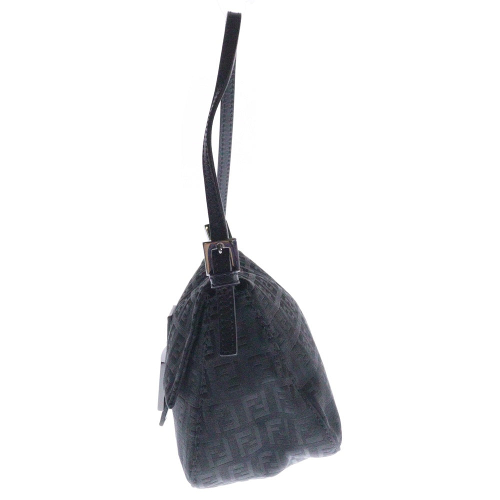 FENDI(フェンディ) マンマバケット ミニ ズッキーノ ハンドバッグ ミニバッグ ブラック シルバー金具 8BR180