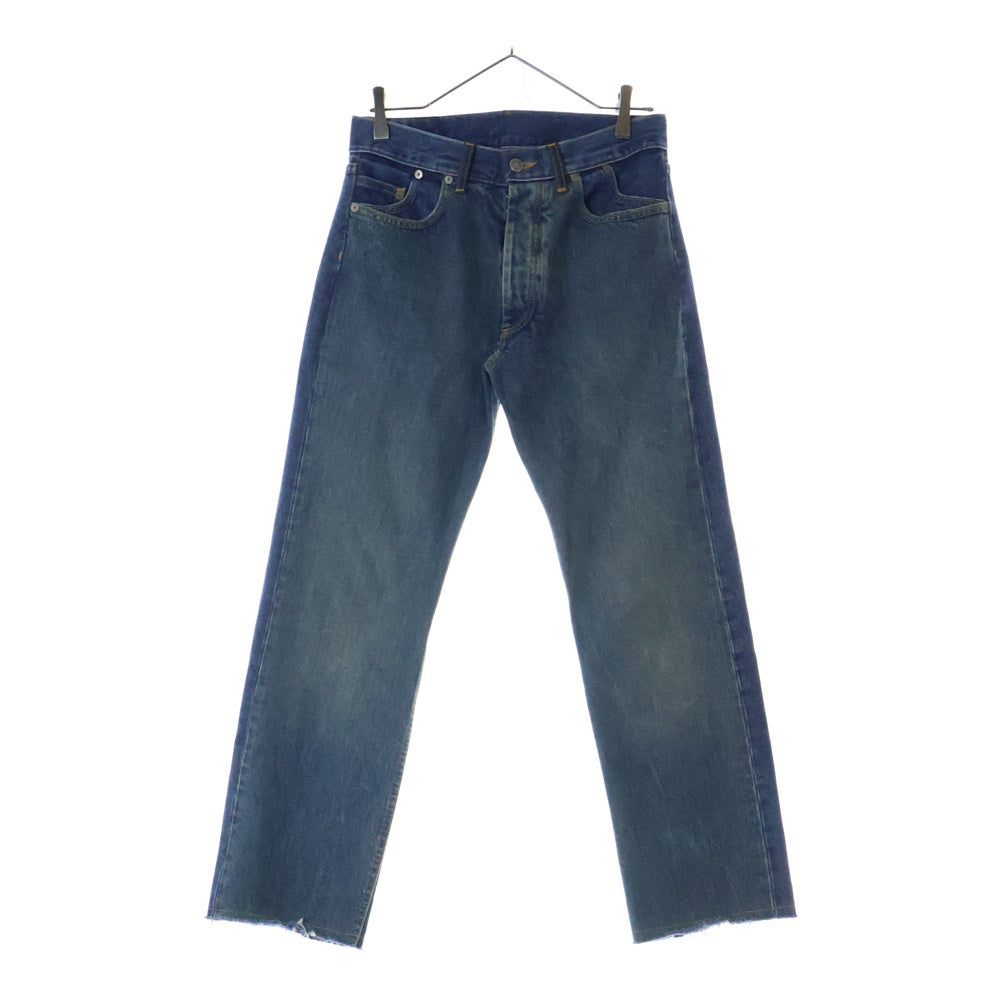 Maison Margiela 0(メゾンマルジェラ) 22SS ストレートレッグダメージジーンズ デニムパンツ インディゴブルー 28 S50LA0194 S30561