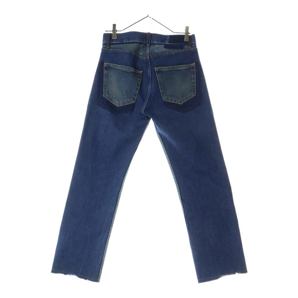 Maison Margiela 0(メゾンマルジェラ) 22SS ストレートレッグダメージジーンズ デニムパンツ インディゴブルー 28 S50LA0194 S30561