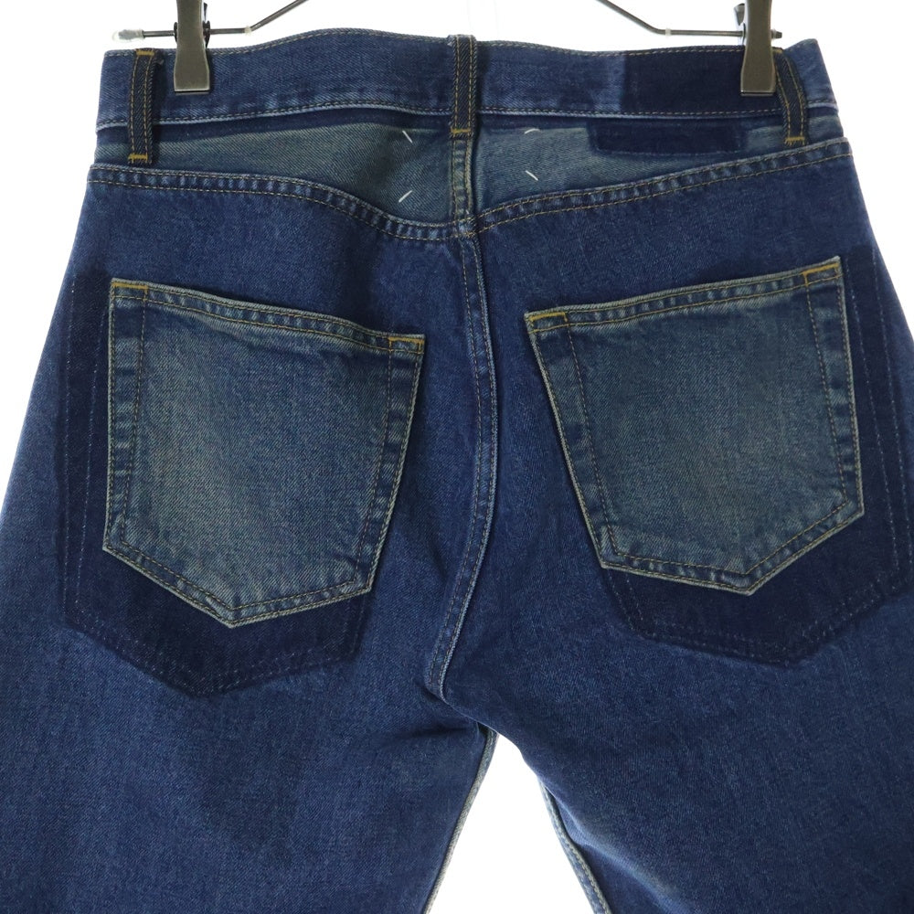 Maison Margiela 0(メゾンマルジェラ) 22SS ストレートレッグダメージジーンズ デニムパンツ インディゴブルー 28 S50LA0194 S30561