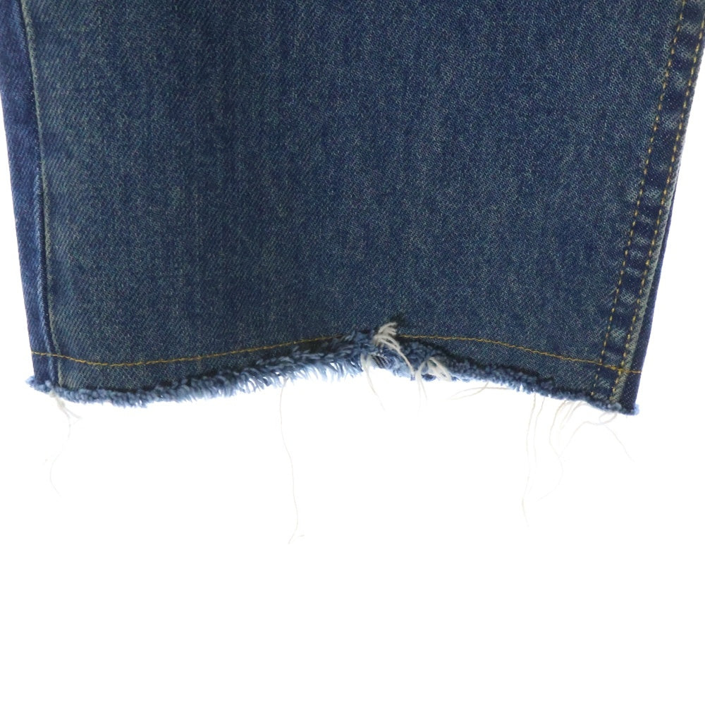 Maison Margiela 0(メゾンマルジェラ) 22SS ストレートレッグダメージジーンズ デニムパンツ インディゴブルー 28 S50LA0194 S30561
