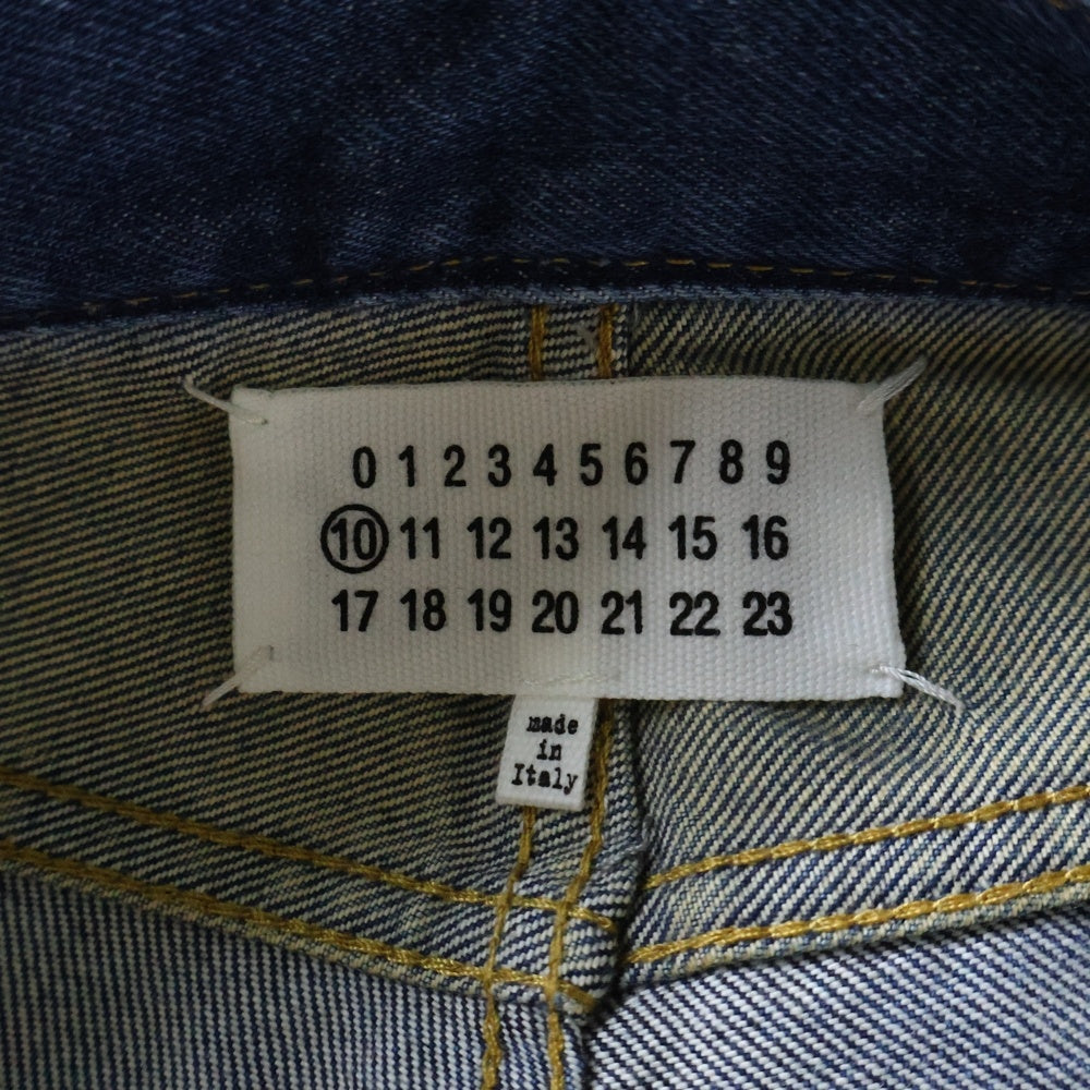 Maison Margiela 0(メゾンマルジェラ) 22SS ストレートレッグダメージジーンズ デニムパンツ インディゴブルー 28 S50LA0194 S30561