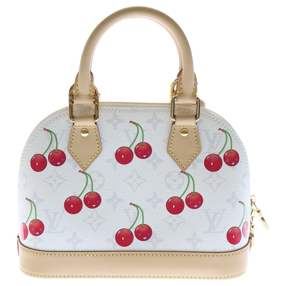 LOUIS VUITTON(ルイヴィトン) モノグラム チェリーアルマBB レザーハンドバッグ ホワイト/ベージュ レディース M14234