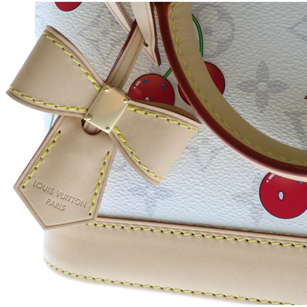 LOUIS VUITTON(ルイヴィトン) モノグラム チェリーアルマBB レザーハンドバッグ ホワイト/ベージュ レディース M14234