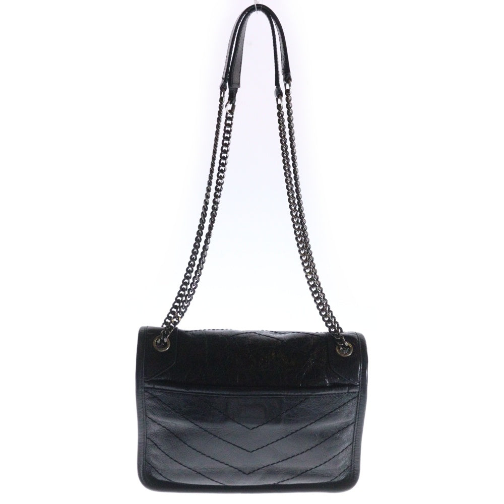 SAINT LAURENT PARIS(サンローランパリ) ニキ チェーンショルダーバッグ ブラック レザー ハンドバッグ 533037