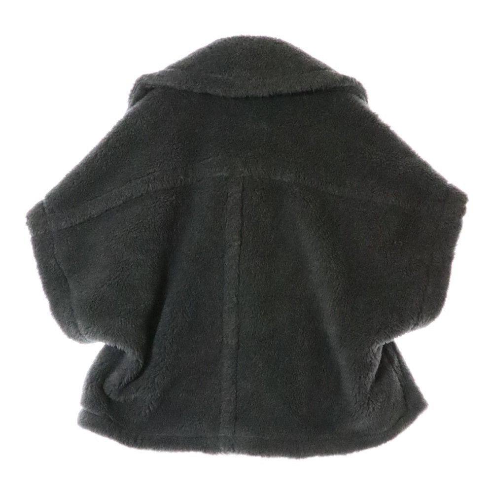 Max Mara(マックスマーラ) テディベア ケープ ポンチョ ウール アルパカ ボア ジップアップ ジャケット グレー レディース 23473623336