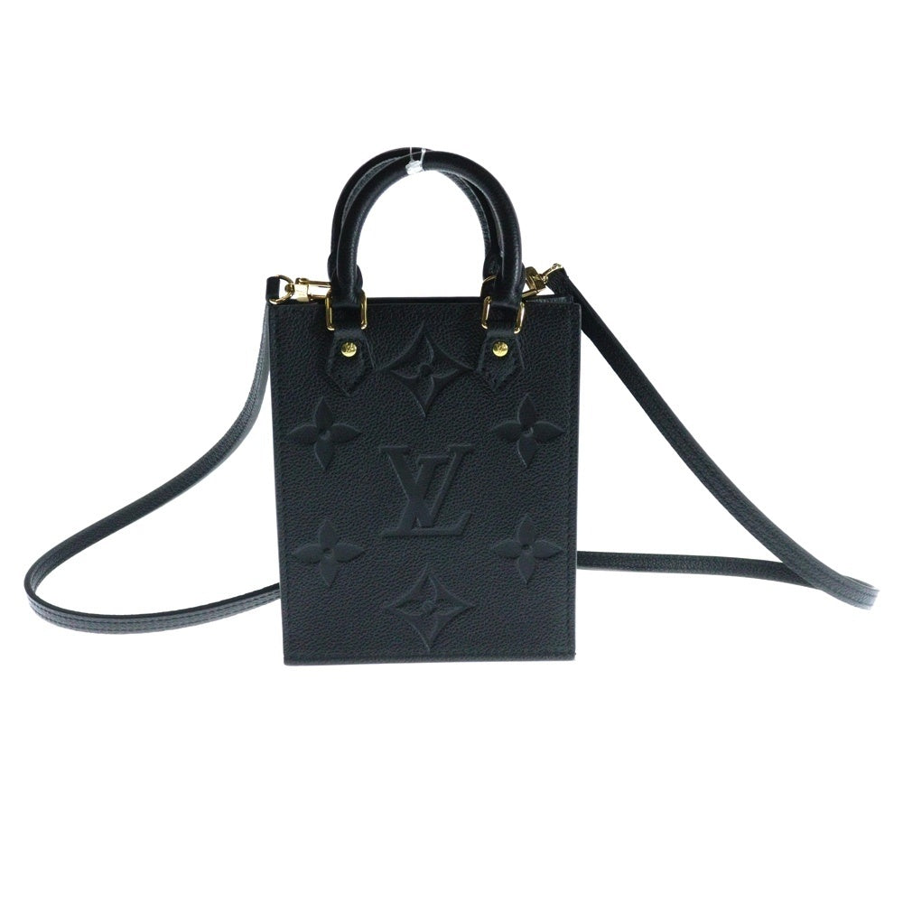 LOUIS VUITTON(ルイヴィトン) モノグラムアンプラント プティットサックプラ ショルダーバッグ ミニバッグ フォンショルダー ブラック ゴールド金具 レザー M80478
