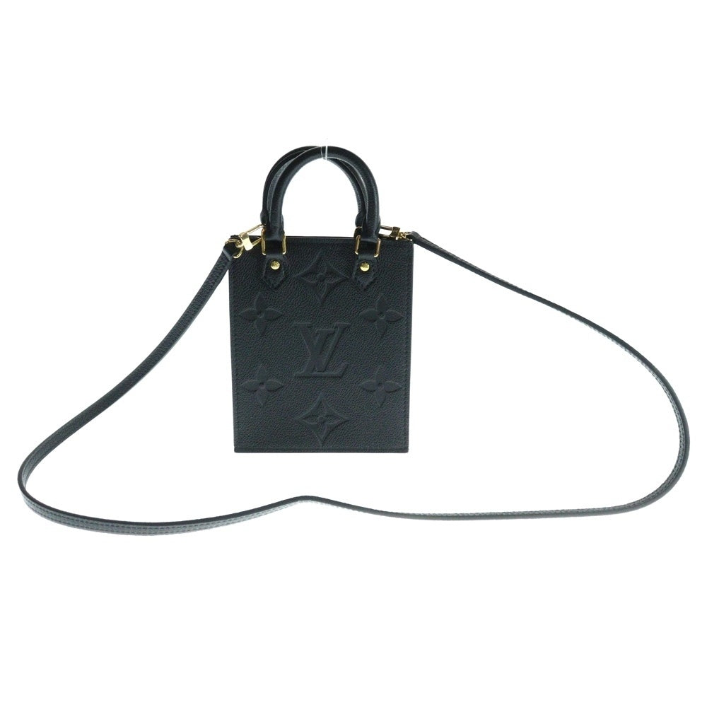 LOUIS VUITTON(ルイヴィトン) モノグラムアンプラント プティットサックプラ ショルダーバッグ ミニバッグ フォンショルダー ブラック ゴールド金具 レザー M80478