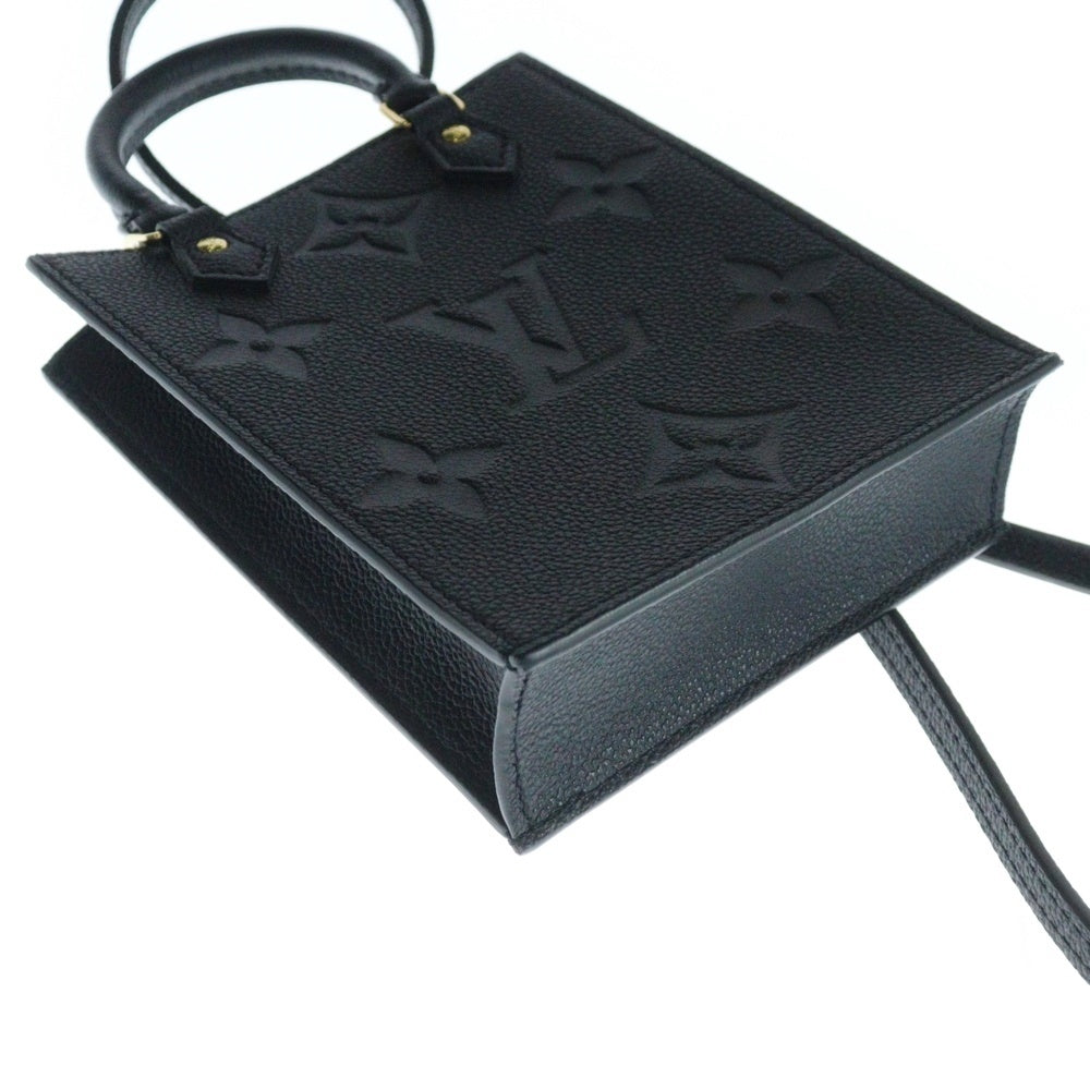 LOUIS VUITTON(ルイヴィトン) モノグラムアンプラント プティットサックプラ ショルダーバッグ ミニバッグ フォンショルダー ブラック ゴールド金具 レザー M80478