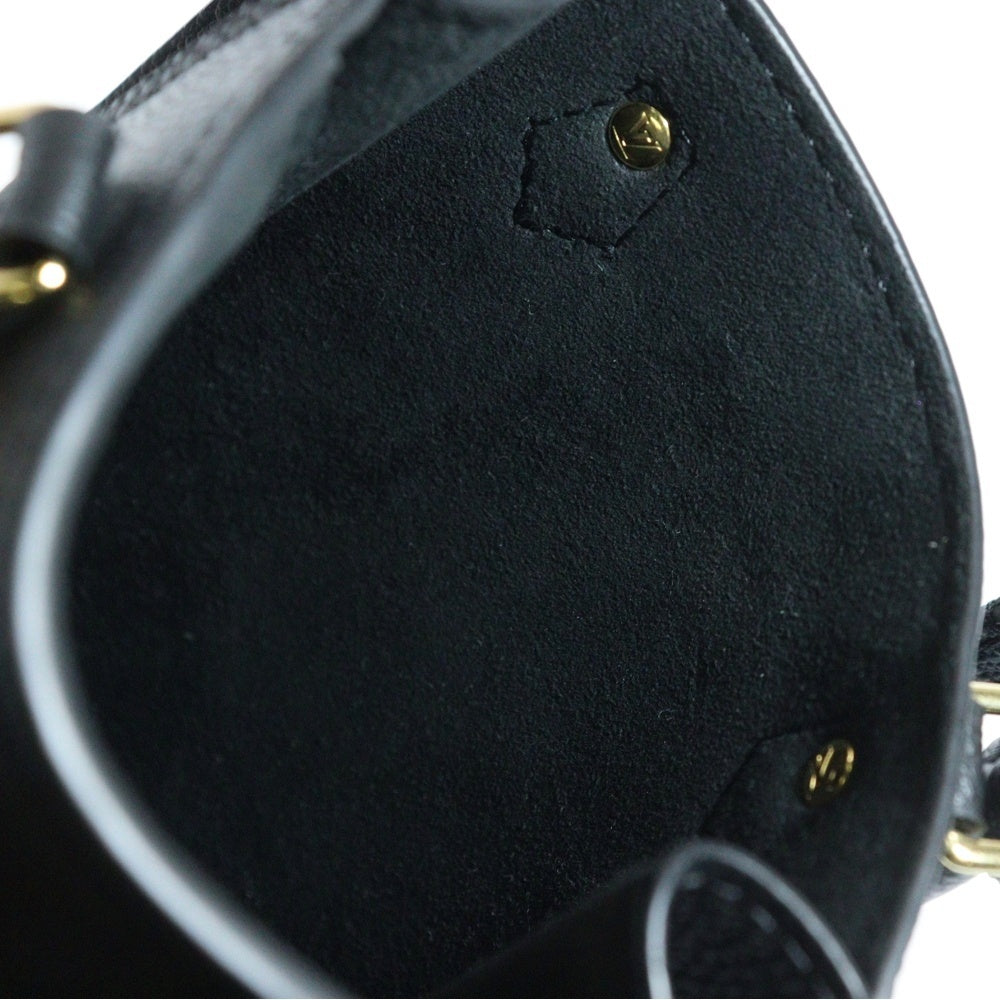 LOUIS VUITTON(ルイヴィトン) モノグラムアンプラント プティットサックプラ ショルダーバッグ ミニバッグ フォンショルダー ブラック ゴールド金具 レザー M80478