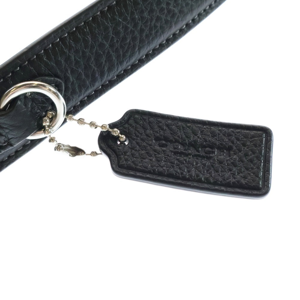 COACH(コーチ) ショルダーバッグ ミニバッグ ポーチ ブラック シルバー金具 レザー