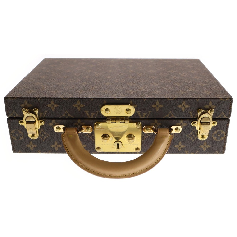 LOUIS VUITTON(ルイヴィトン) モノグラム ボワットビジュー レザートランクケース ブリーフケース ブラウン M20076