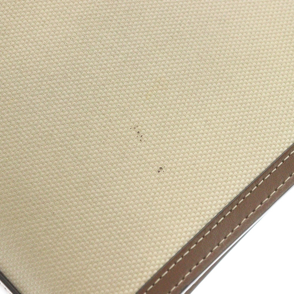 BURBERRY(バーバリー) ホースフェリー ロゴミニポケットバッグ 2WAY レザー切替ハンドバッグ キャンパスショルダーバッグ ブラウン/ベージュ レディース 8039361
