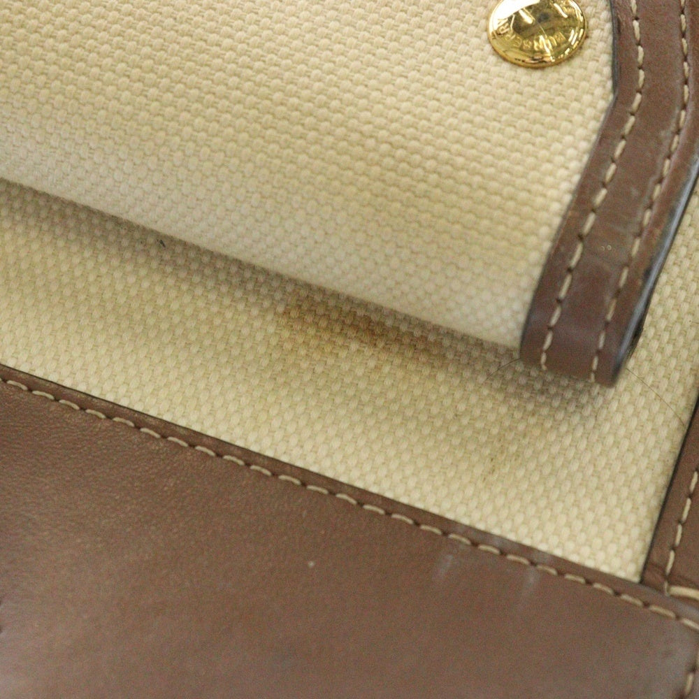 BURBERRY(バーバリー) ホースフェリー ロゴミニポケットバッグ 2WAY レザー切替ハンドバッグ キャンパスショルダーバッグ ブラウン/ベージュ レディース 8039361