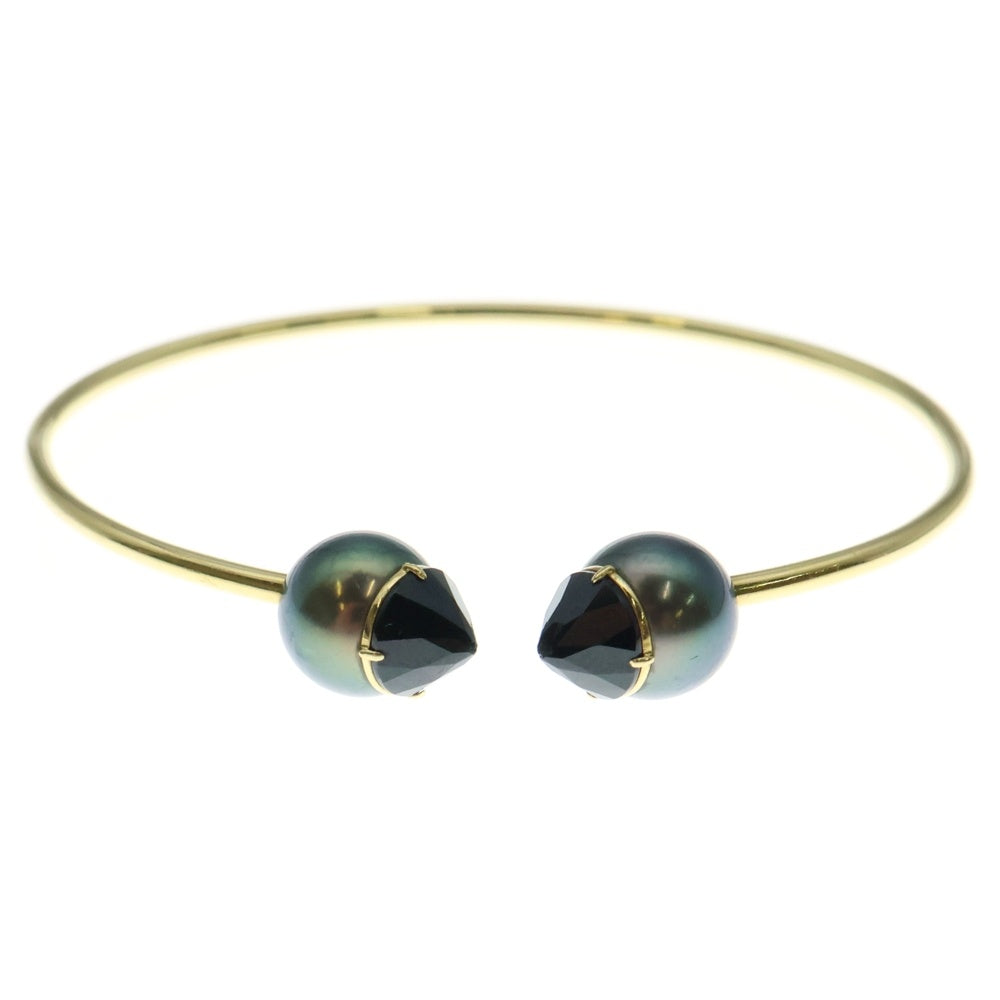 TASAKI(タサキ) リベリオン ブラックパール ブラックスピネル バングル ブレスレット イエローゴールド YG K18 750 ジュエリー