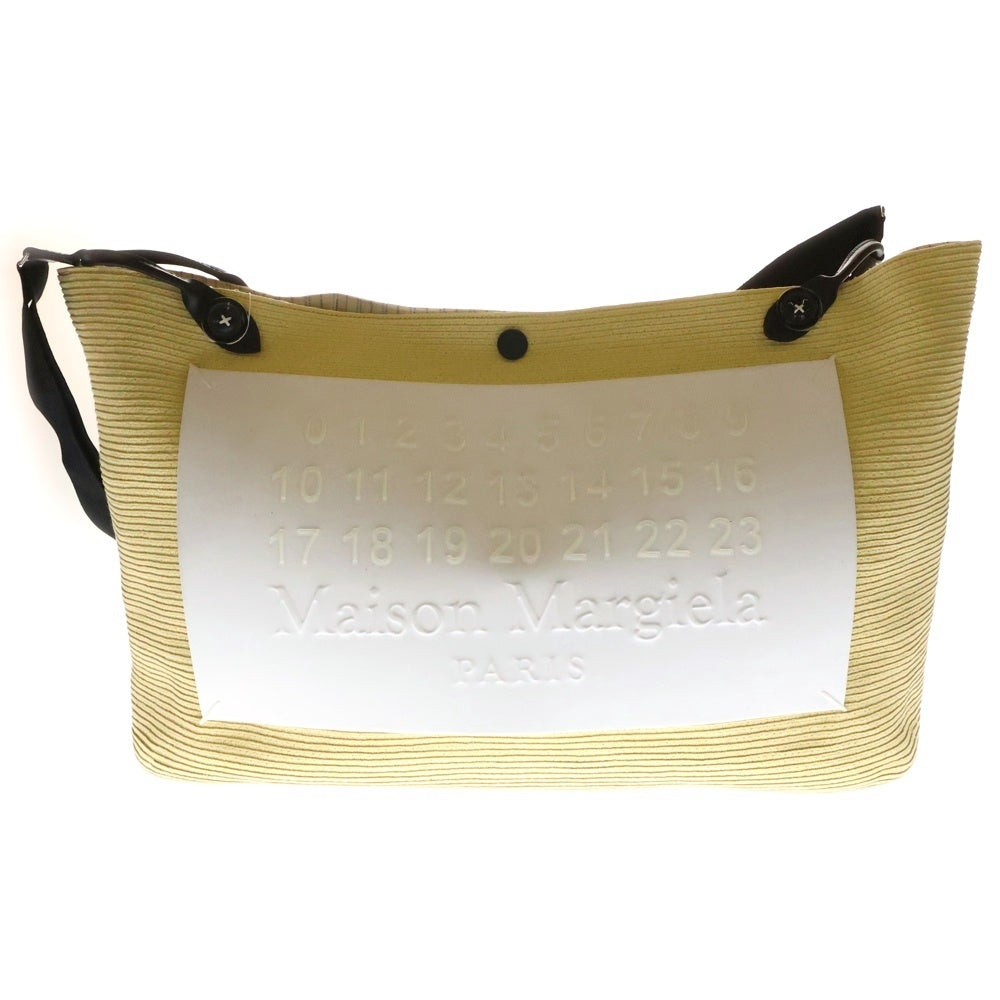 Maison Margiela 1(メゾンマルジェラ) マルタン マルジェラ ラフィア ロゴパッチ ショッピングバッグ トートバッグ
