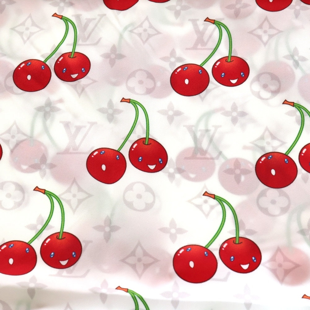 LOUIS VUITTON(ルイヴィトン) モノグラムチェリー カレ90 スカーフ ホワイト M94966