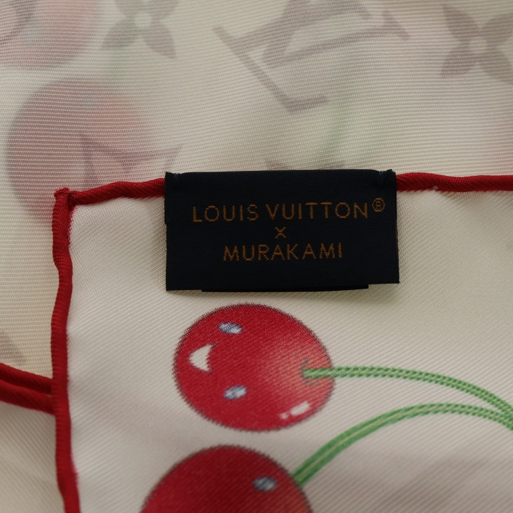 LOUIS VUITTON(ルイヴィトン) モノグラムチェリー カレ90 スカーフ ホワイト M94966