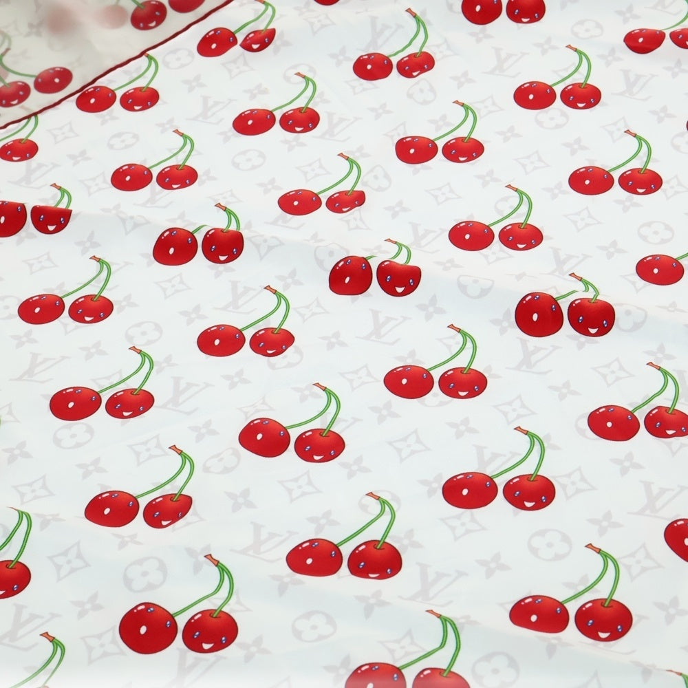 LOUIS VUITTON(ルイヴィトン) モノグラムチェリー カレ90 スカーフ ホワイト M94966