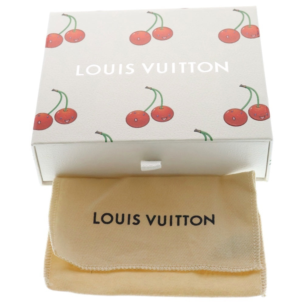 LOUIS VUITTON(ルイヴィトン) モノグラムチェリー ポルトカルトマグネット カードケース ブラウン×レッド PVC ME1245