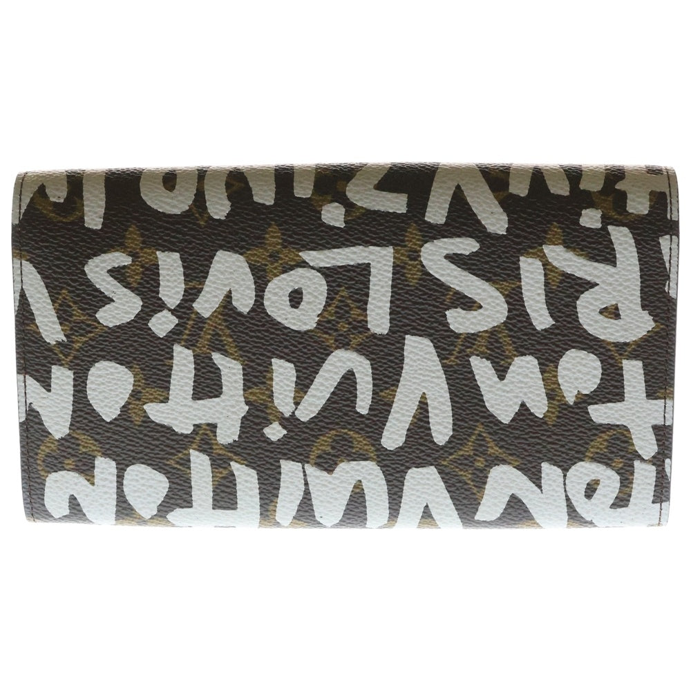 LOUIS VUITTON(ルイヴィトン) モノグラムグラフィティ ポシェットポルトモネクレディ ロングウォレット 長財布 カードケース ブラウン ゴールド金具 M92189