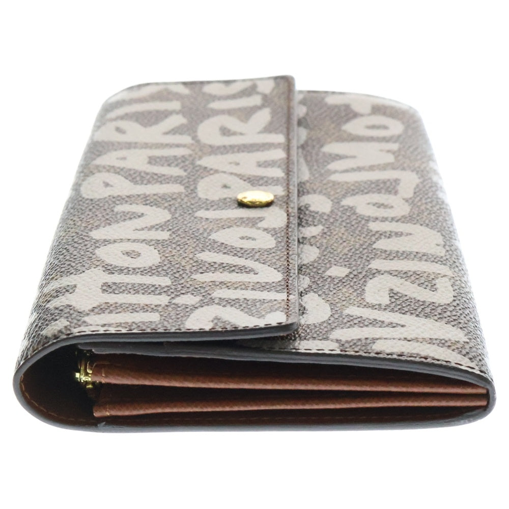 LOUIS VUITTON(ルイヴィトン) モノグラムグラフィティ ポシェットポルトモネクレディ ロングウォレット 長財布 カードケース ブラウン ゴールド金具 M92189