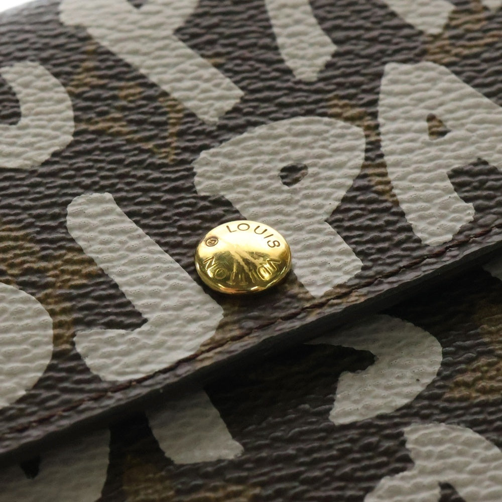 LOUIS VUITTON(ルイヴィトン) モノグラムグラフィティ ポシェットポルトモネクレディ ロングウォレット 長財布 カードケース ブラウン ゴールド金具 M92189