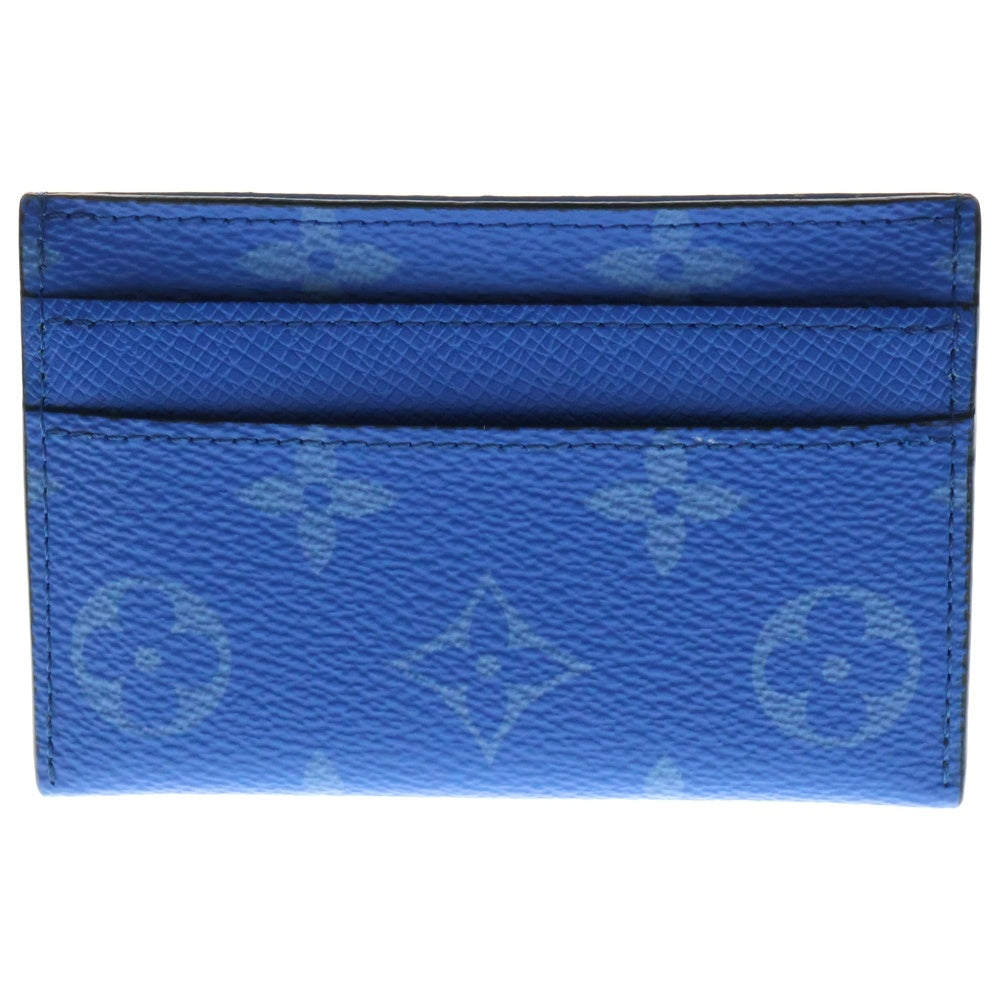 LOUIS VUITTON(ルイヴィトン) モノグラム×タイガラマ ポルト・カルト・ダブル カードケース パスケース ブルー レザー RFID M31051