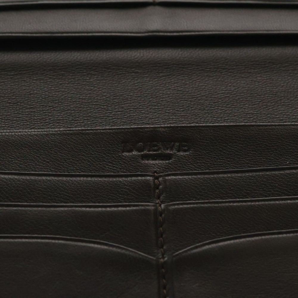 LOEWE(ロエベ) アナグラム ロングウォレット カードケース 長財布 ブラウン レザー