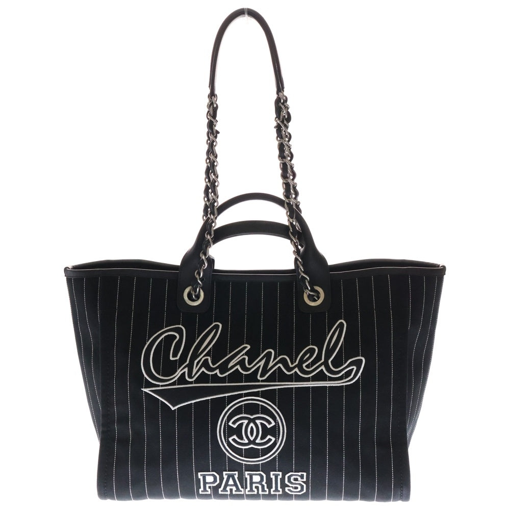 CHANEL(シャネル) ドーヴィルGM トートバッグ ブラック キャンバス ハンドバッグ A66941