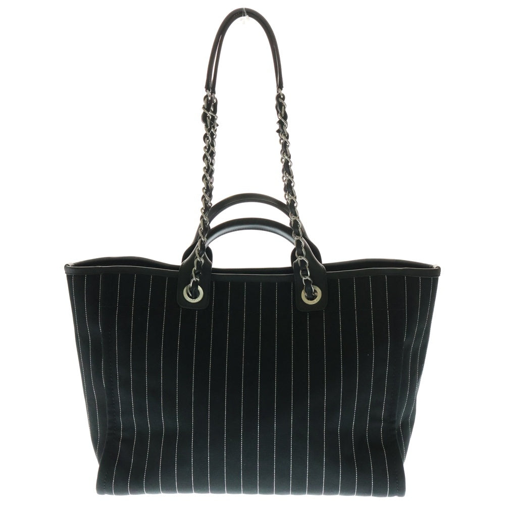 CHANEL(シャネル) ドーヴィルGM トートバッグ ブラック キャンバス ハンドバッグ A66941