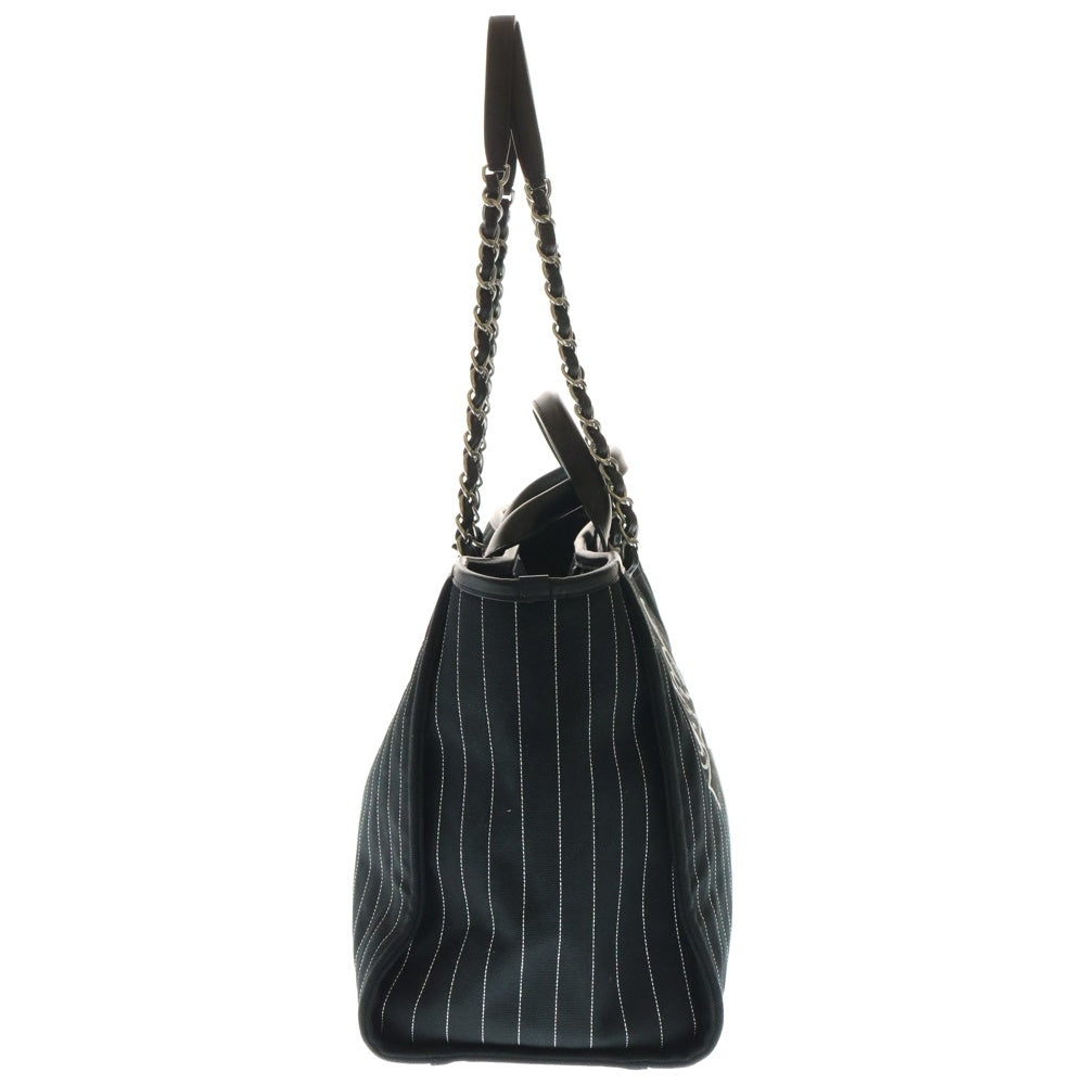 CHANEL(シャネル) ドーヴィルGM トートバッグ ブラック キャンバス ハンドバッグ A66941