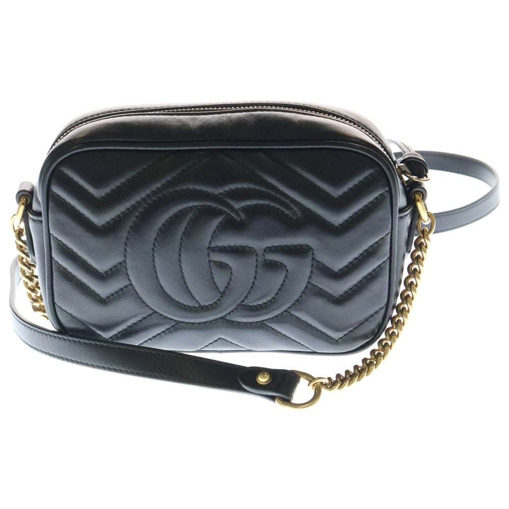 GUCCI ブラック グッチ GGマーモント　ミニバッグ　キルティング バッグ グッチ GUCCI GG MARMONT 2.0 GGマーモント キルティング ミニ