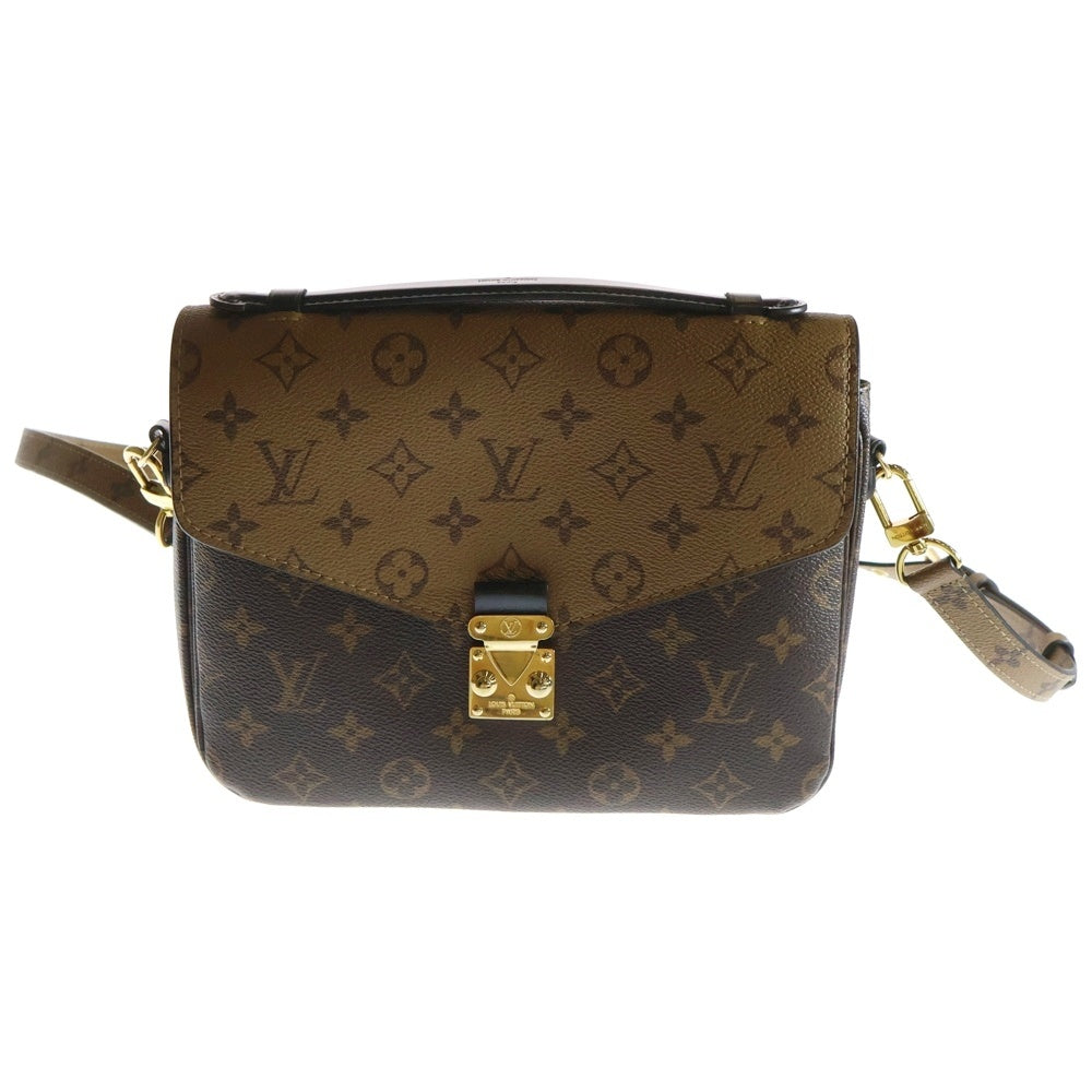 LOUIS VUITTON(ルイヴィトン) モノグラムリバース ポシェット・メティスMM ショルダーバッグ ブラウン PVCレザー M44876
