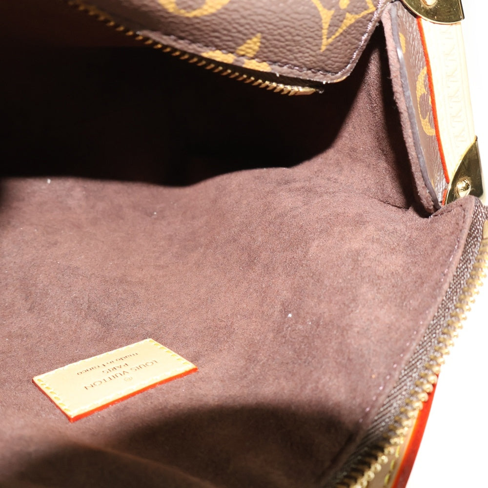 LOUIS VUITTON(ルイヴィトン) モノグラム サイドトランク MM ショルダーバッグ ポシェットバッグ ブラウン PVCレザー RFID M46358