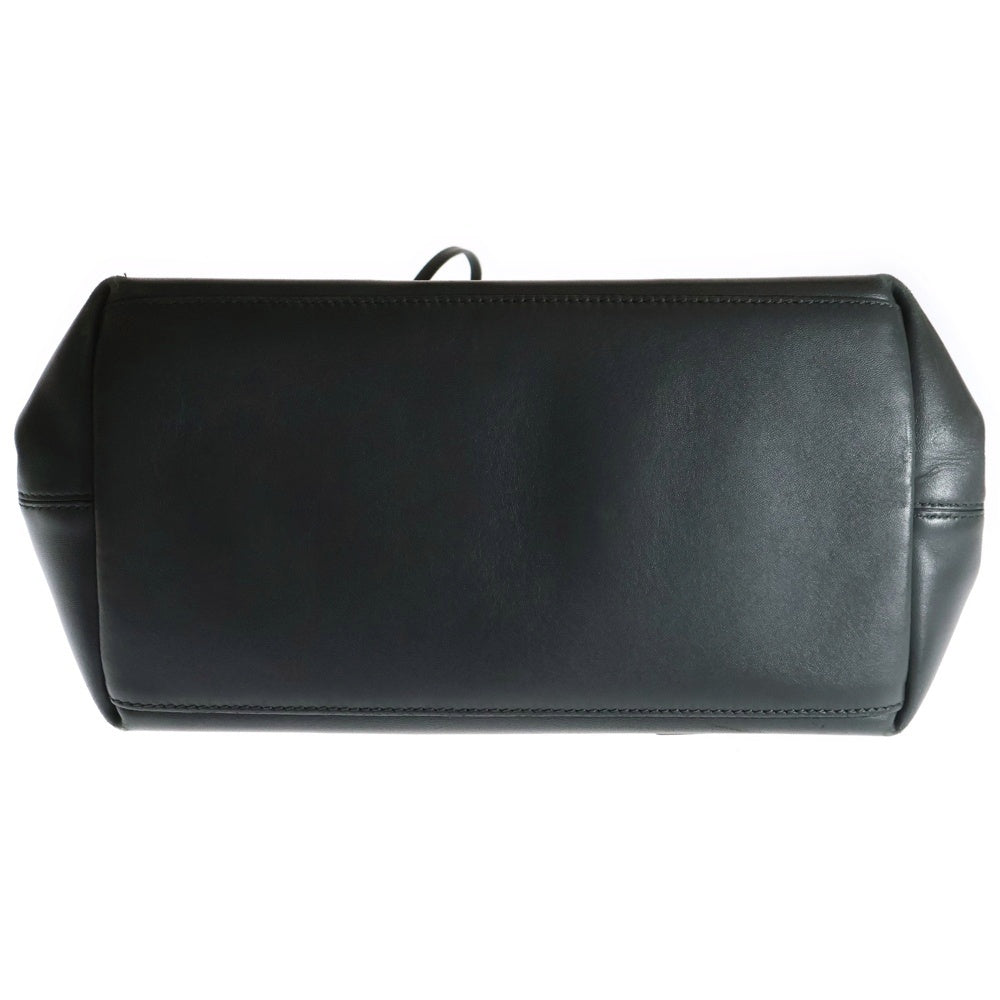 BALENCIAGA(バレンシアガ) ネイビーカバス S パンチングロゴ レザー ハンド トートバッグ シルバー金具 グレー 339933