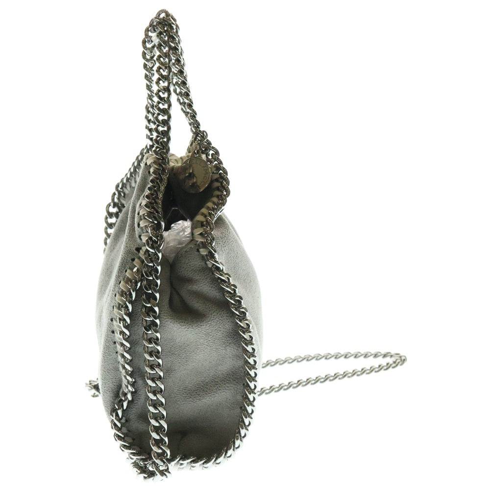 STELLA McCARTNEY(ステラマッカートニー) ファラベラ タイニー レザーハンドバッグ チェーンショルダーバッグ グレー レディース