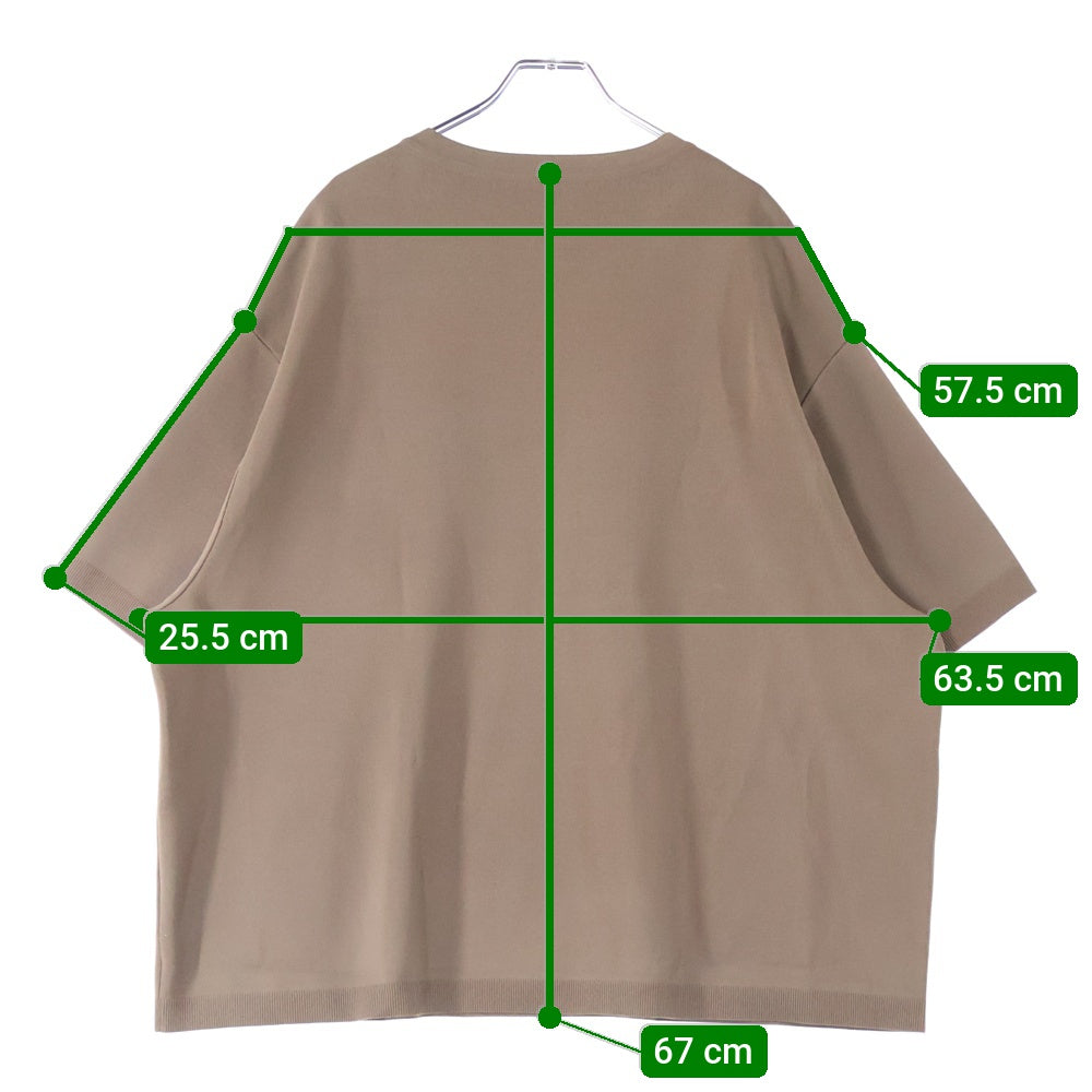 ALAIA(アライア) 21SS レーヨン クルーネック オーバーサイズ ニット セーター ブラウン/ベージュ レディース AA9S0065RM035